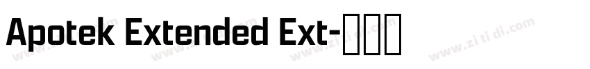 Apotek Extended Ext字体转换